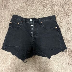 Black Levi 501 shorts